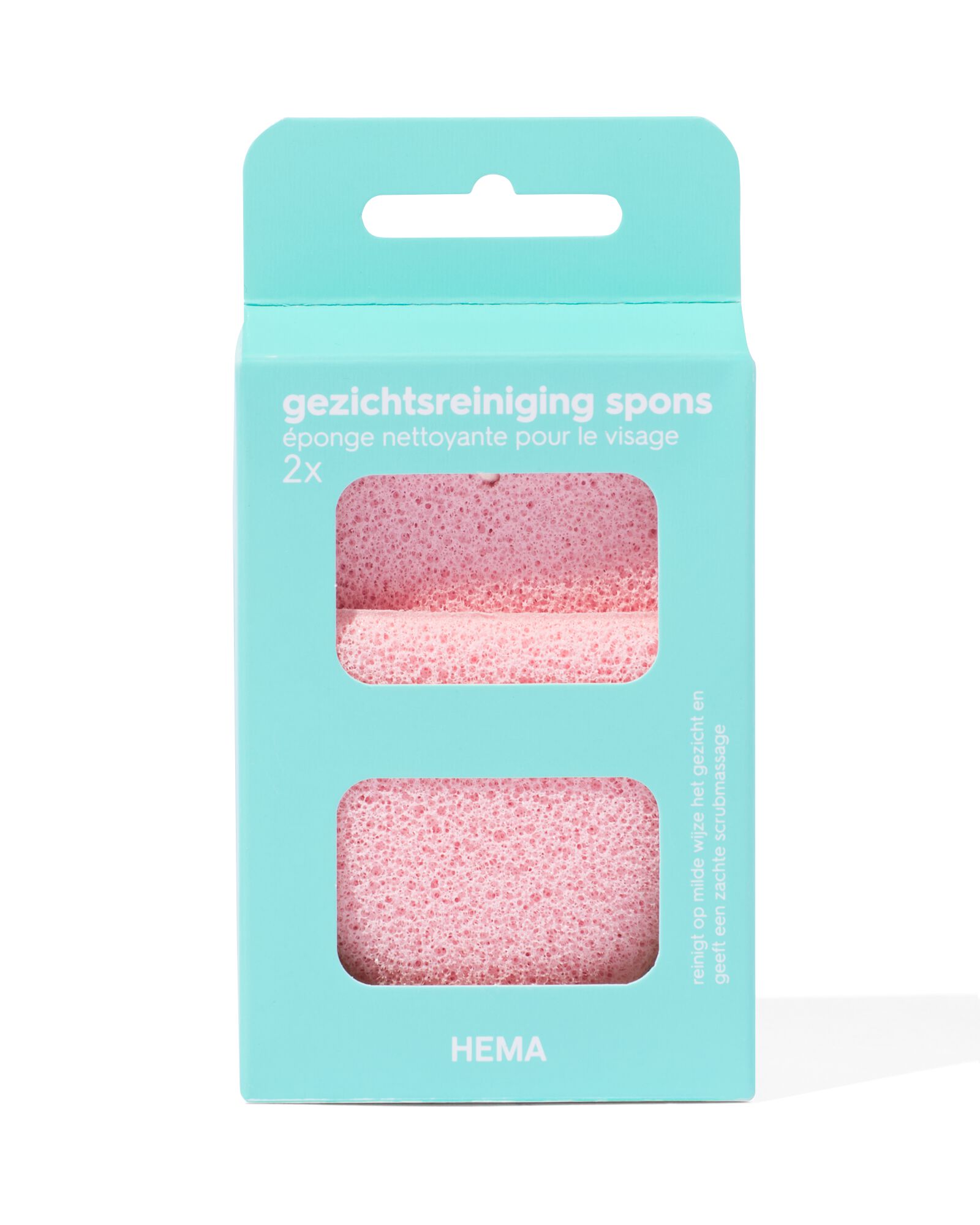 &eacute;ponge nettoyante visage - 2 pi&egrave;ces - 17840051 - HEMA