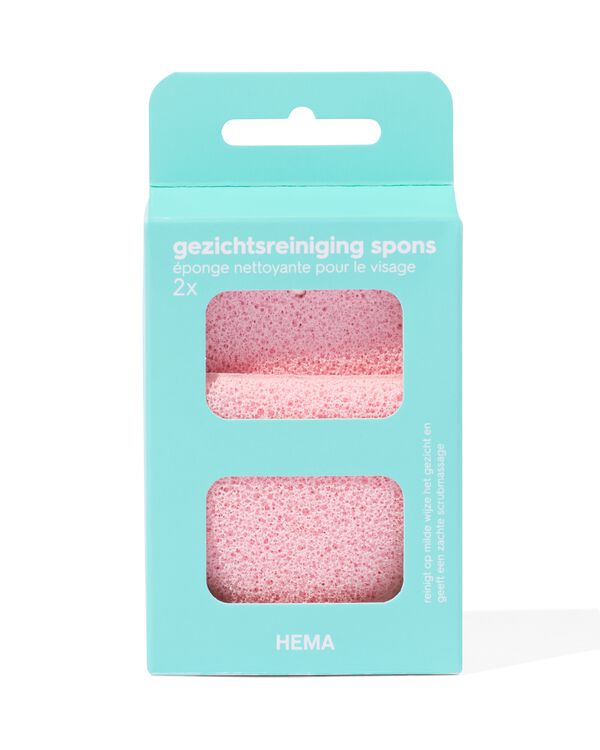 &eacute;ponge nettoyante visage - 2 pi&egrave;ces - 17840051 - HEMA