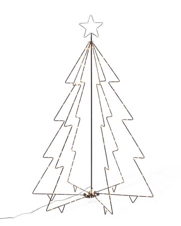 Weihnachtsbaum mit Spitze, 220 LED-Leuchten, 120x80 - 25590046 - HEMA