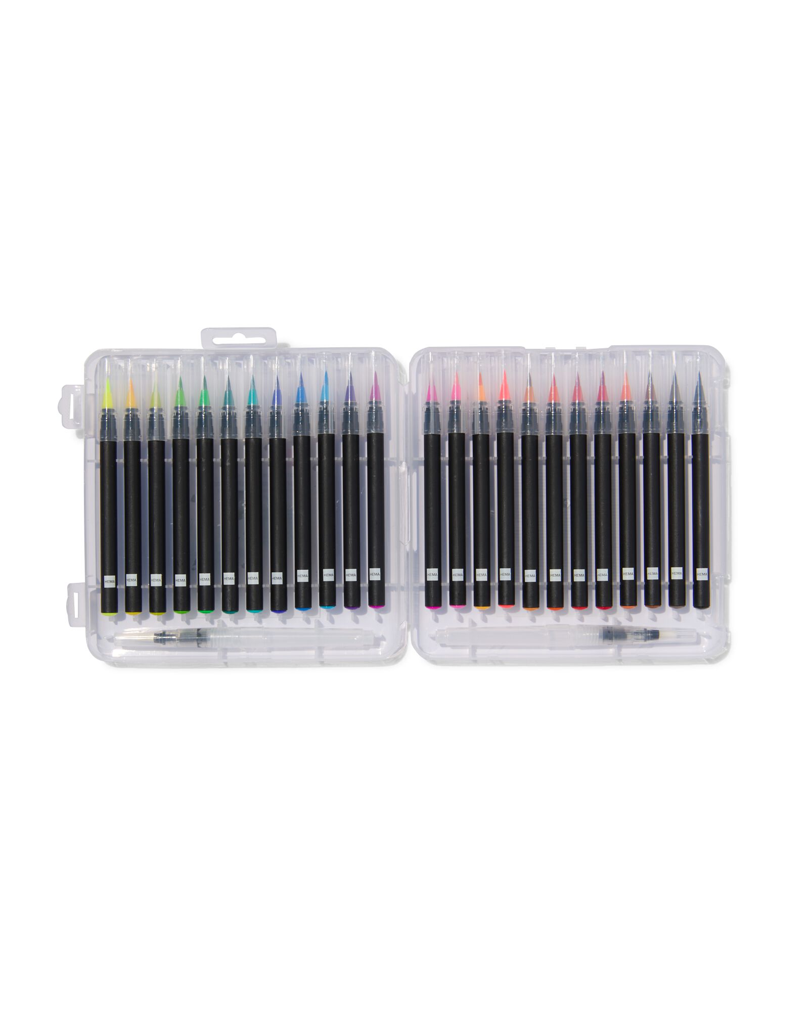26 stylos pinceaux + pinceaux à eau rechargeables - HEMA