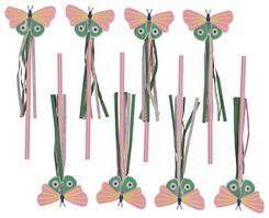 8 baguettes magiques 20cm papillon - 14200428 - HEMA