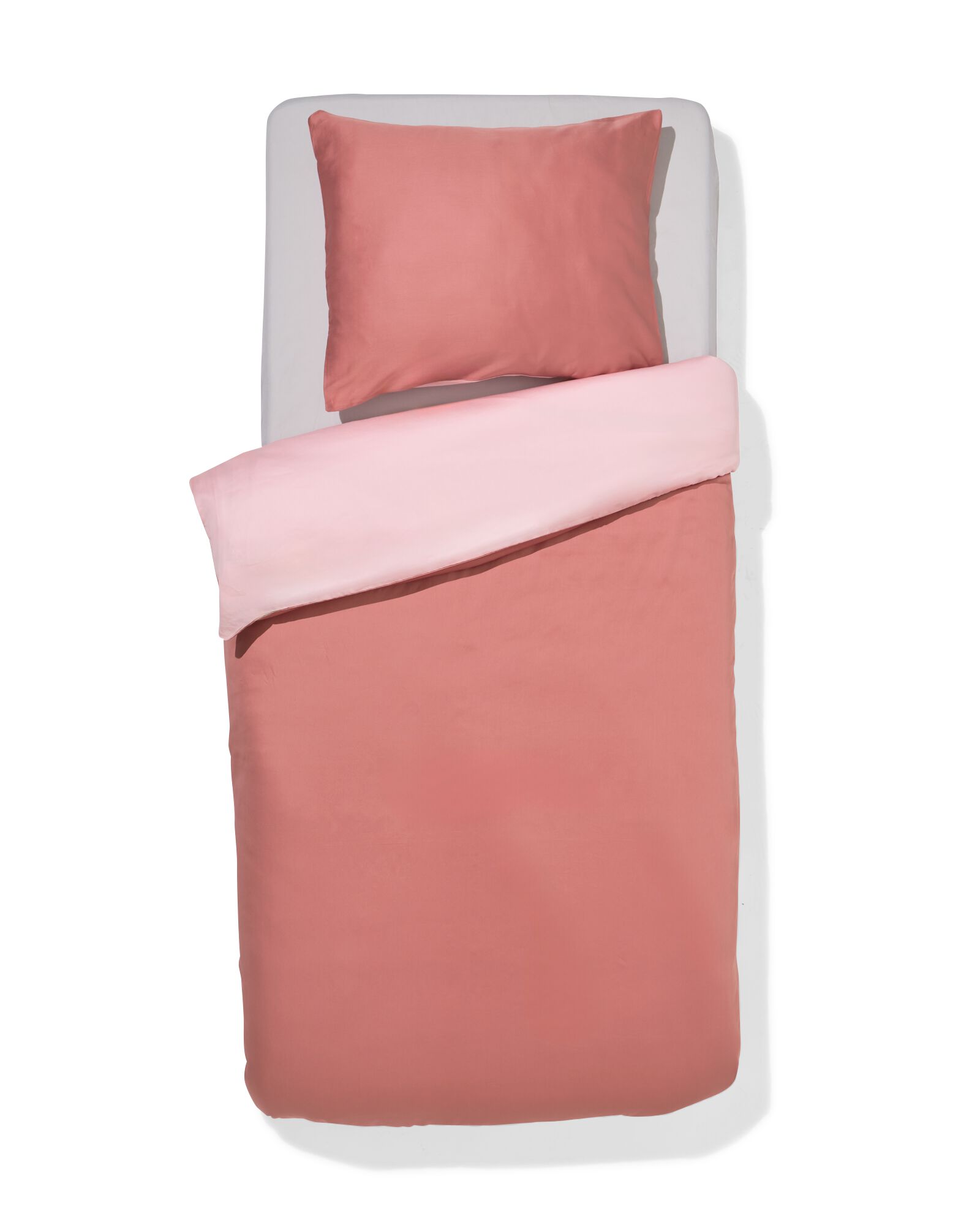 Bettbezug 140 &times; 200/220 cm Satin Rosa - 5750155 - HEMA