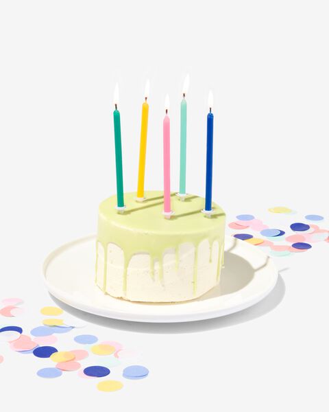 10 bougies d’anniversaire avec support - confetti - 14200464 - HEMA