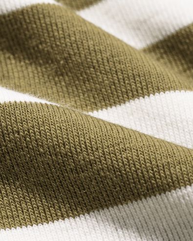 t-shirt femme Evie jersey ray&eacute; olive - 36302190OLIVE - HEMA