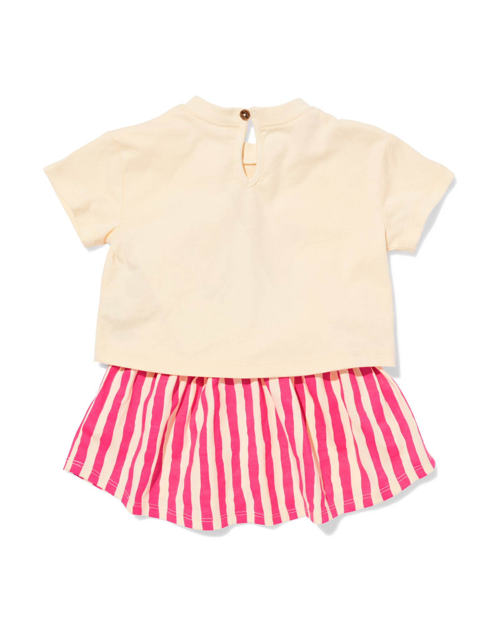 babykledingset bananen strepen roze roze - 33097770PINK - HEMA