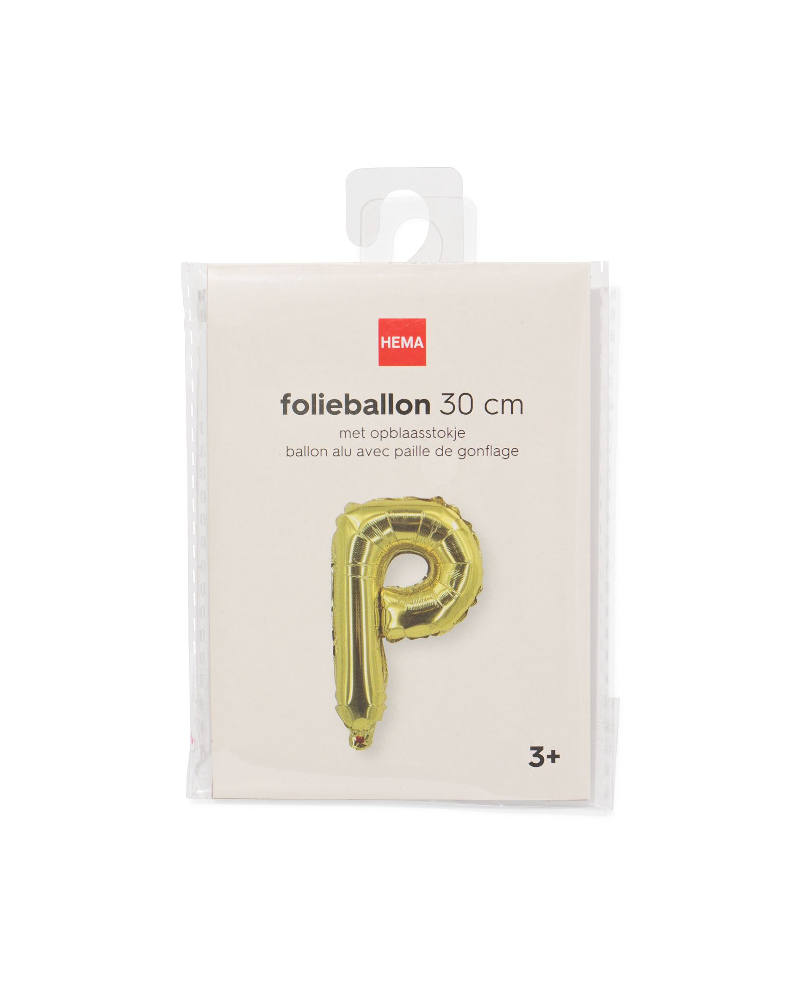 ballon aluminium lettre P 30cm dor&eacute; - 14260046 - HEMA