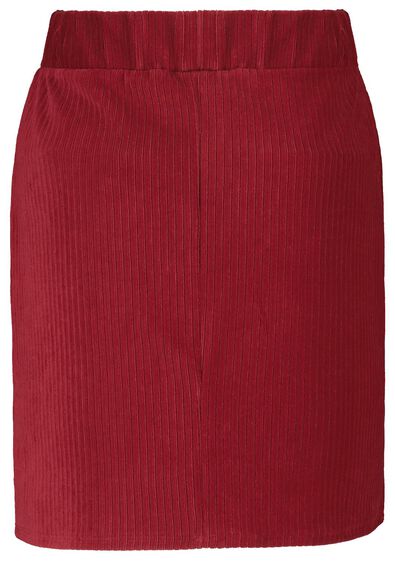 jupe pour femme velours côtelé rouge - 1000022043 - HEMA