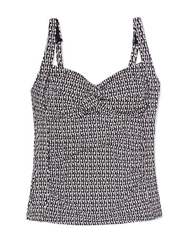 tankini pour femme gainage noir/blanc - 22351720BLACKWHITE - HEMA
