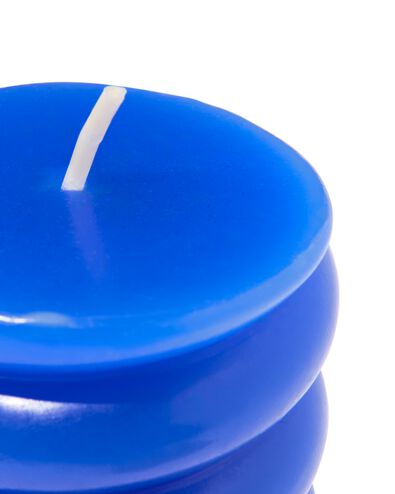 bougie cylindrique nervur&eacute;e 5,5 x 15 cm bleu - 13506106 - HEMA