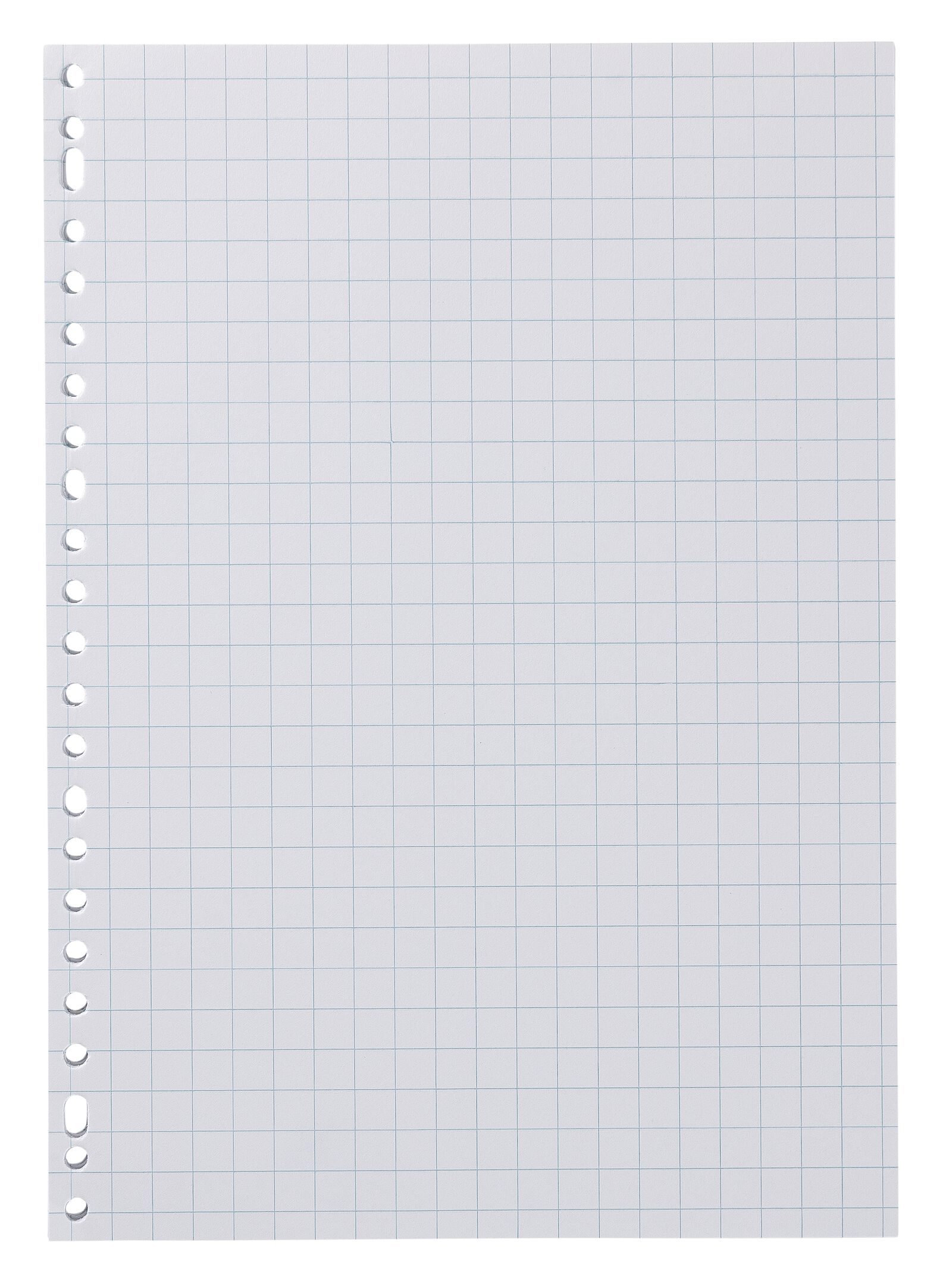 100 feuilles perfor&eacute;es &agrave; carreaux 10x10mm - 14122302 - HEMA