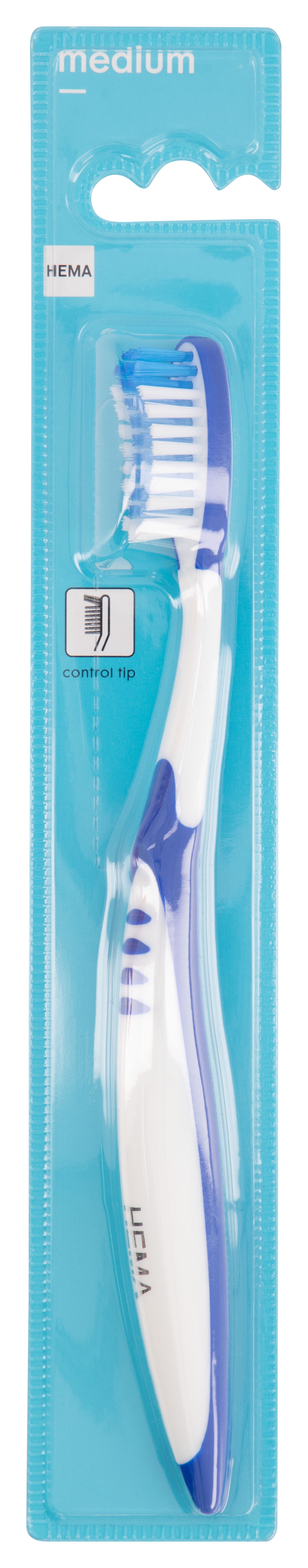 tandenborstel met control tip - medium - 11141032 - HEMA