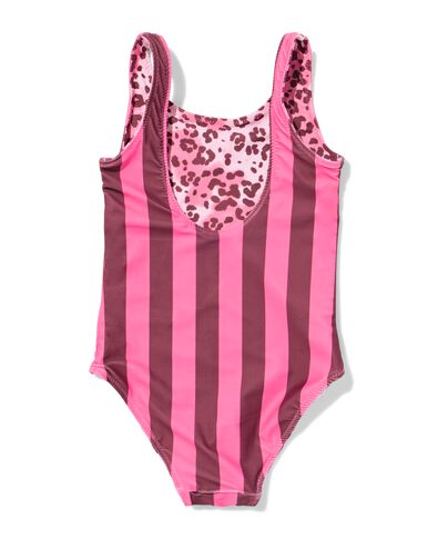 maillot de bain enfant r&eacute;versible rayures l&eacute;opard rose rose - 22260310PINK - HEMA