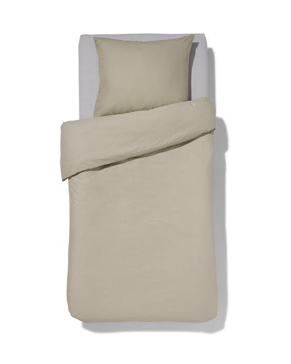 housse de couette 140x200/220 coton doux gris vert - 5790140 - HEMA