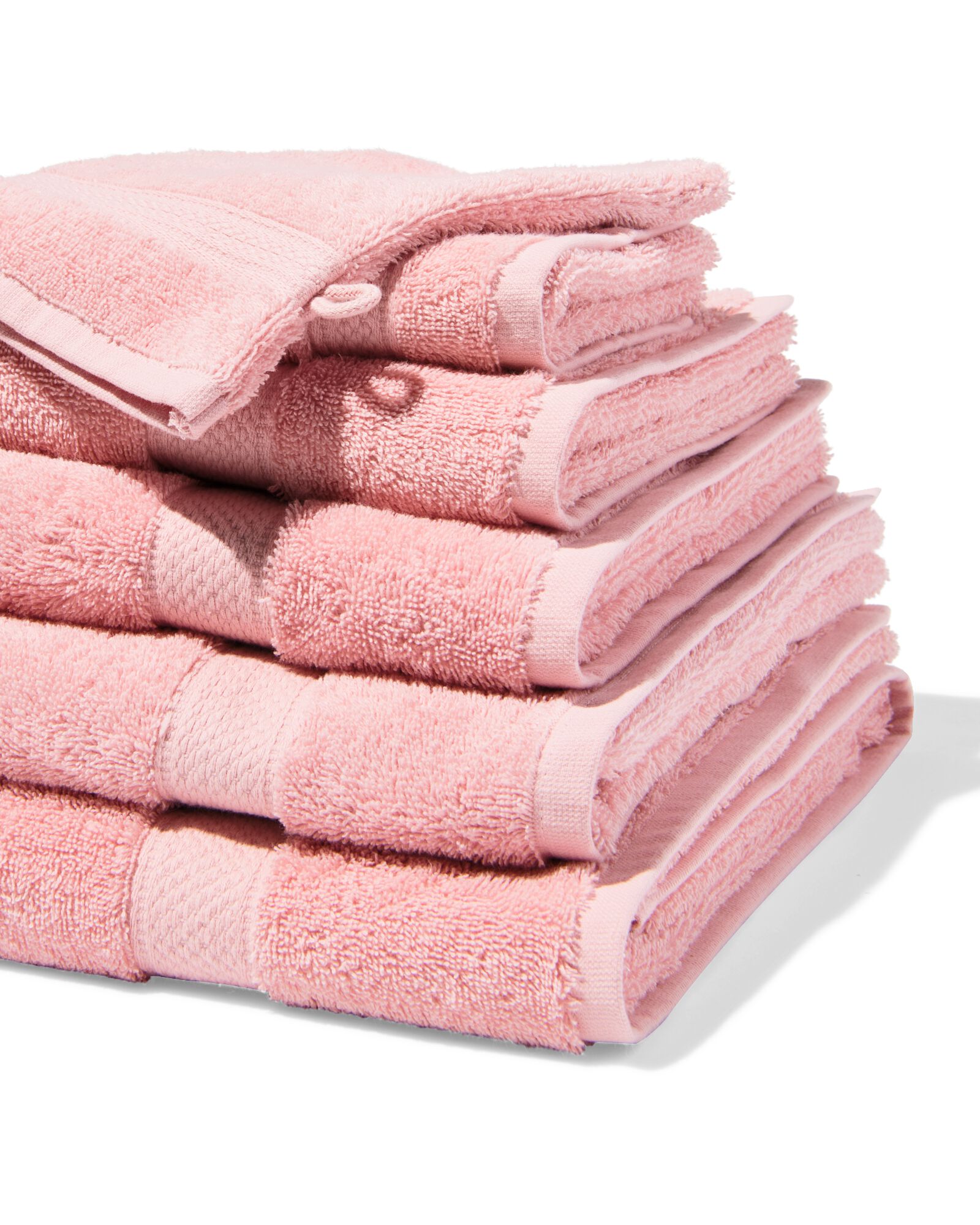 serviettes de bain - qualité épaisse rose clair serviette 60 x 110 - 5282853 - HEMA