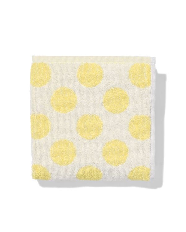 torchon de cuisine 50x50 cm coton jaune &agrave; pois - 5440014 - HEMA