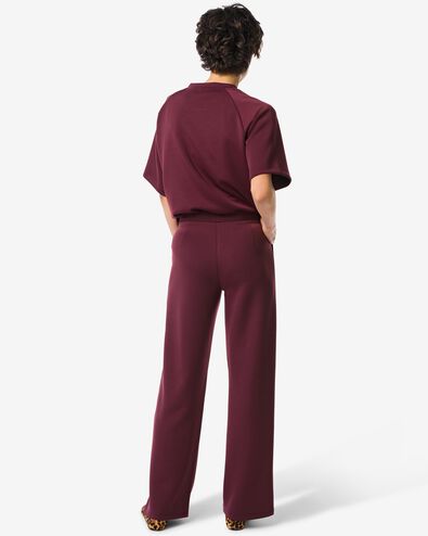 damesbroek Elly regular fit jersey bordeauxrood bordeauxrood - 36206860BURGUNDYRED - HEMA