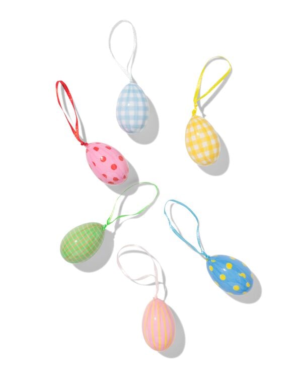 d&eacute;coration &agrave; suspendre de P&acirc;ques &oelig;uf - 6 pi&egrave;ces - 25800067 - HEMA