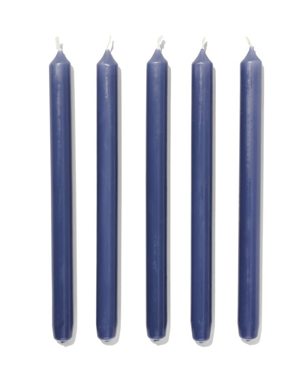 12 longues bougies d'intérieur Ø2.2x29 bleu - 13502931 - HEMA