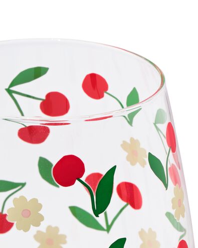 waterglas 550ml kersenprint roze - 61104508 - HEMA
