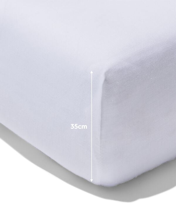 drap-housse boxspring 160x200cm coton doux blanc - 5190144 - HEMA