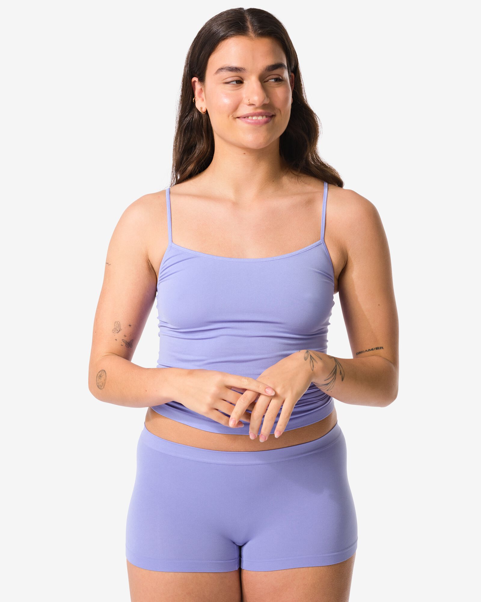 damesboxer naadloos micro blauw - 19631112BLUE - HEMA