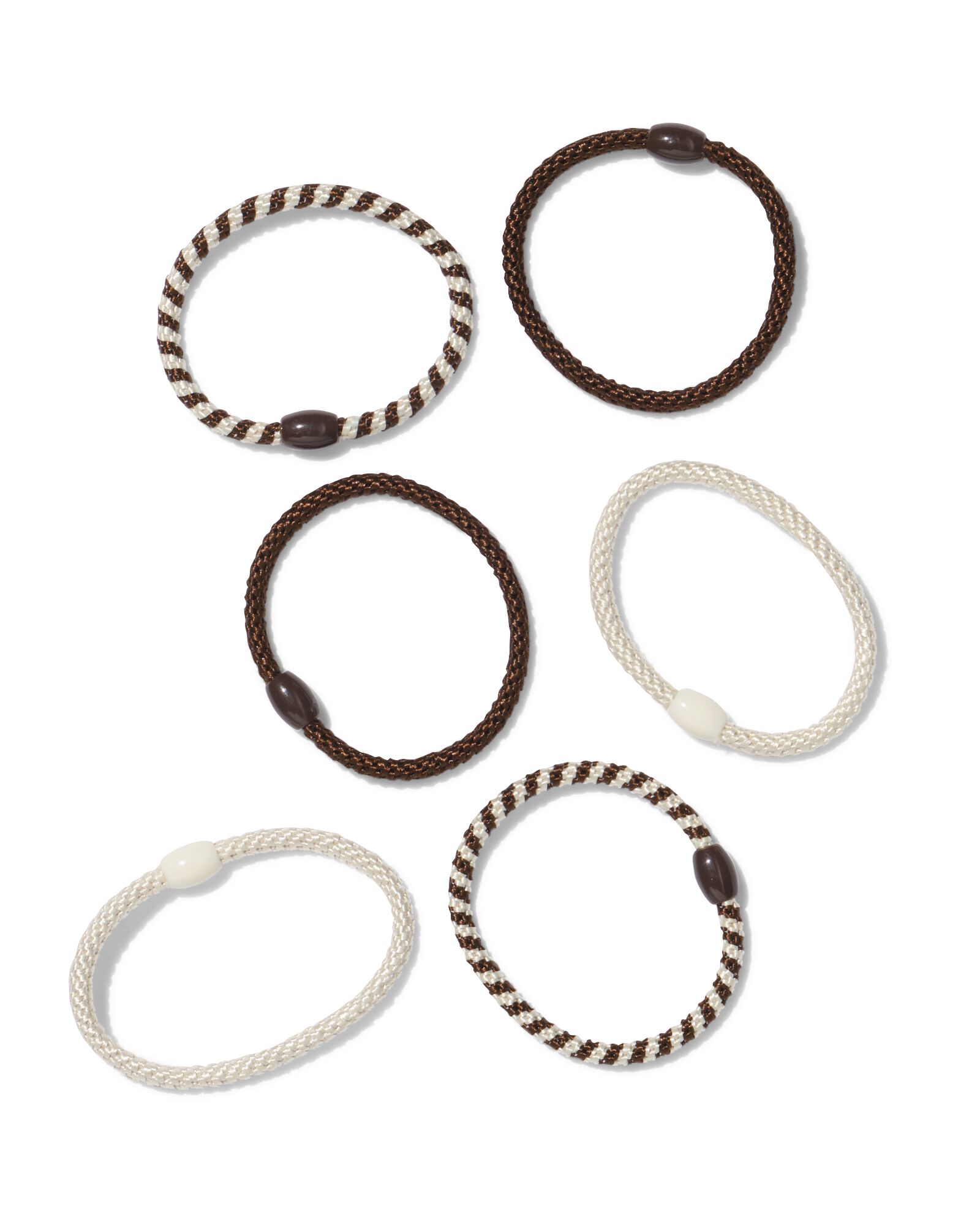 &eacute;lastiques &agrave; cheveux finement d&eacute;cor&eacute;s - 6 pi&egrave;ces - 11800242 - HEMA