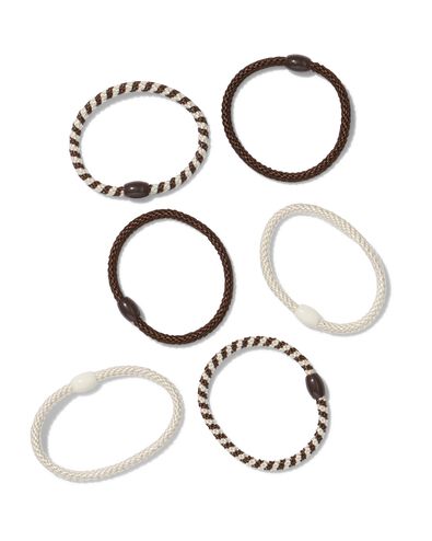 &eacute;lastiques &agrave; cheveux finement d&eacute;cor&eacute;s - 6 pi&egrave;ces - 11800242 - HEMA