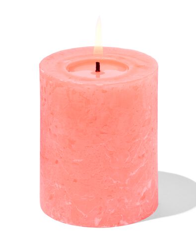 rustieke kaarsen fluor oranje	 - 2000000050 - HEMA
