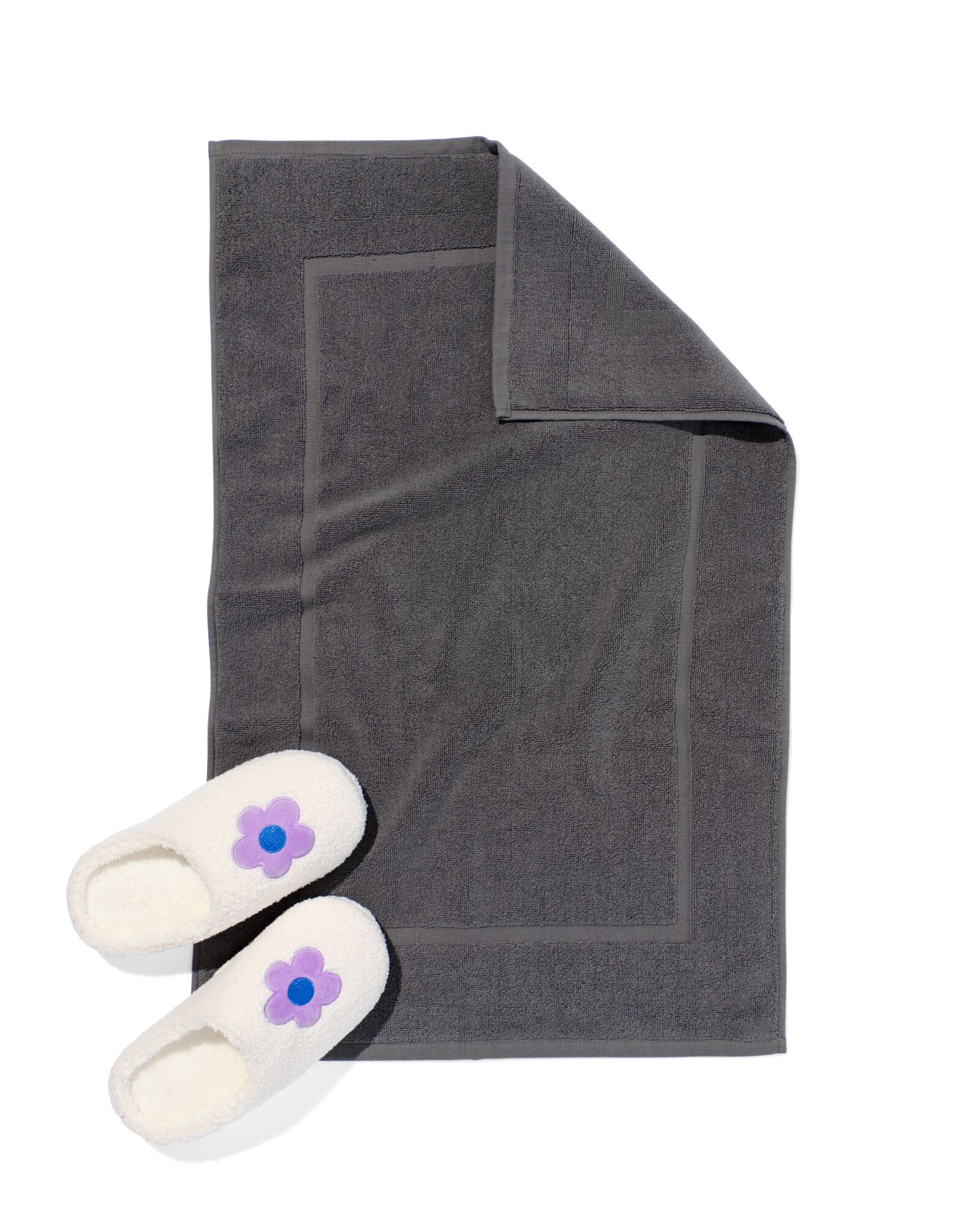 badmat 50x80 zware kwaliteit donkergrijs - 5250008 - HEMA