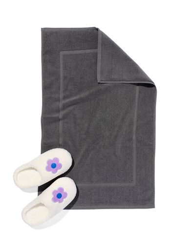 badmat 50x80 zware kwaliteit donkergrijs - 5250008 - HEMA