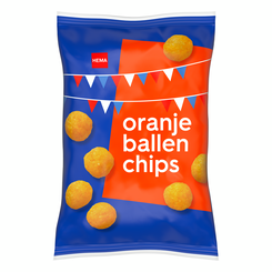 chips en forme de boules orange 110g - 10622022 - HEMA