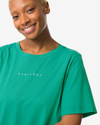 chemise de nuit femme coton vert marin S - 23490071 - HEMA