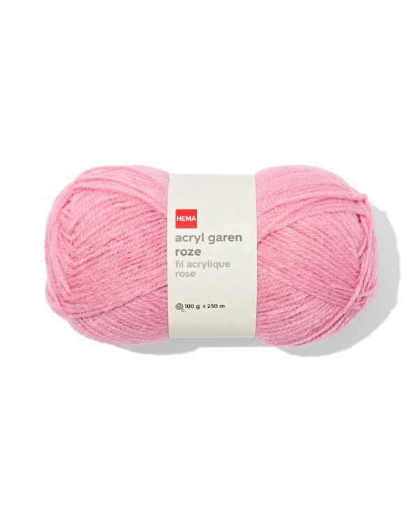 Acrylgarn, 100 g, 250 m, Rosa - 60702852 - HEMA