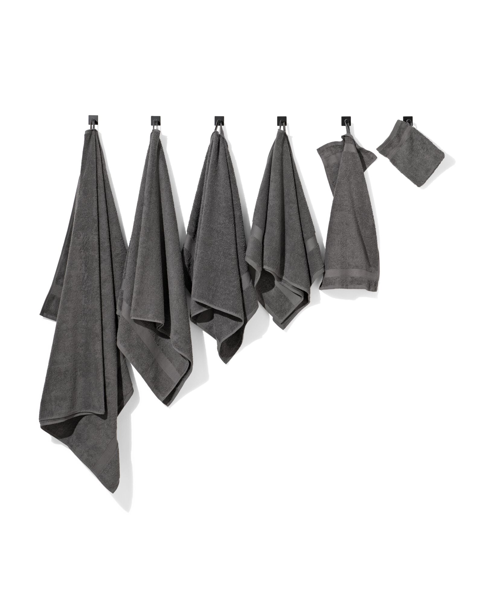 serviette de bain - 60x110 cm - qualit&eacute; &eacute;paisse - gris fonc&eacute; gris fonc&eacute; serviette 60 x 110 - 5213602 - HEMA