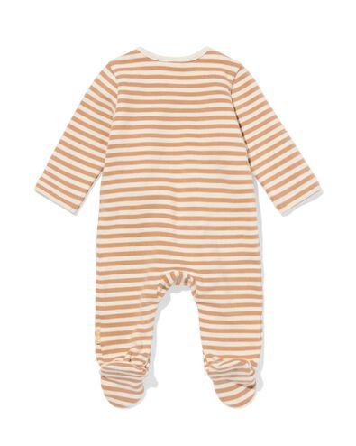 barboteuse nouveau-n&eacute; rayures marron marron - 33435720BROWN - HEMA