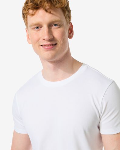 Herren-T-Shirt, Piqué weiß weiß - 2115902WHITE - HEMA