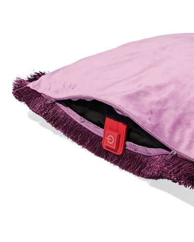 housse de coussin 50x50cm franges rose - 7325160 - HEMA