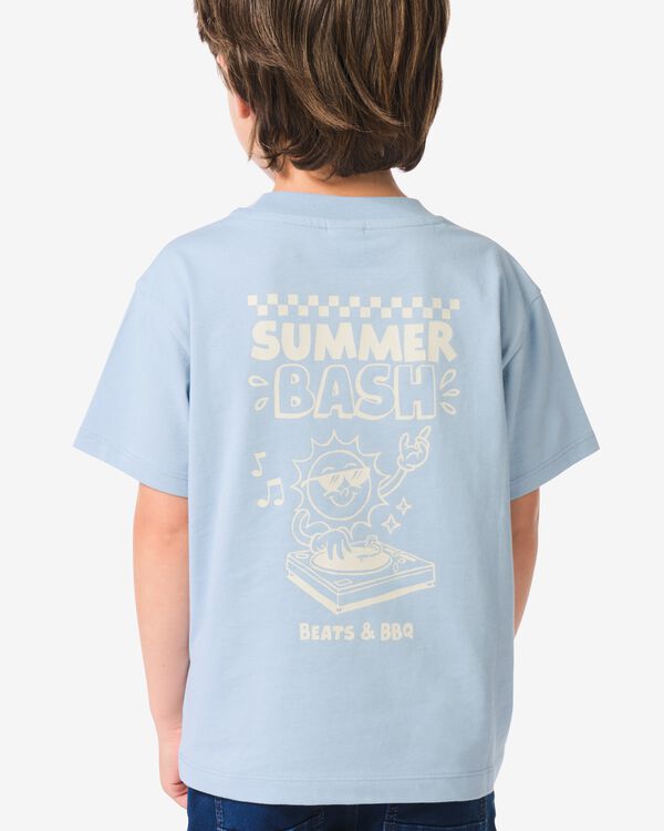 kinder T-shirt grafisch lichtblauw lichtblauw - 30727502LIGHTBLUE - HEMA