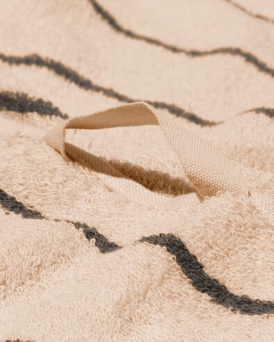 serviettes de bain qualité épaisse avec rayures gris foncé serviette 100 x 150 - 5254705 - HEMA