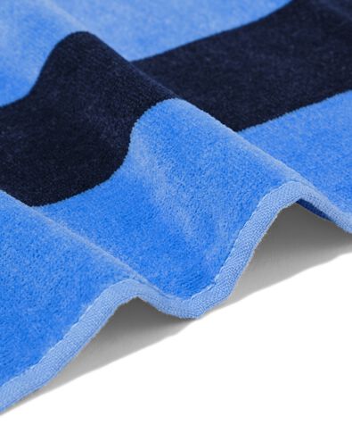 serviette de plage 90x180cm velours rayures - 5200184 - HEMA
