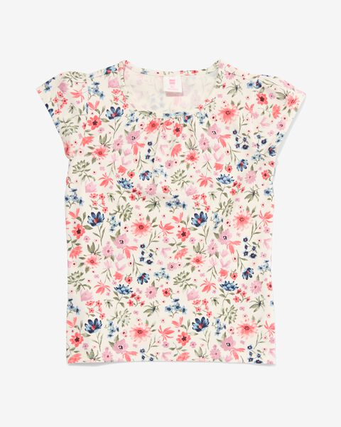 t-shirt enfant avec fleurs blanc cassé - 1000030425 - HEMA