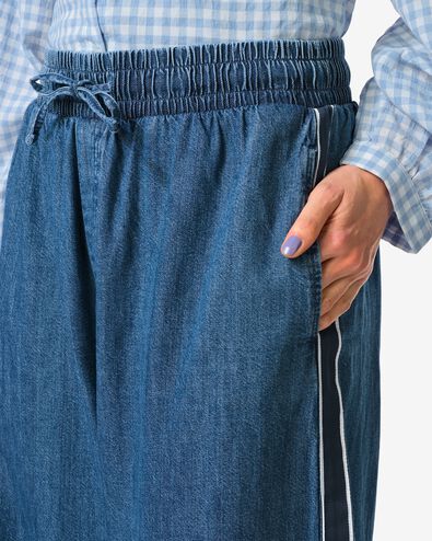 pantalon femme Suzy large jean bleu moyen bleu moyen - 36208580MIDBLUE - HEMA
