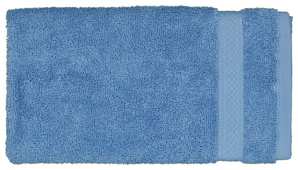 petite serviette 30x55 qualité épaisse - bleu moyen - 5200711 - HEMA