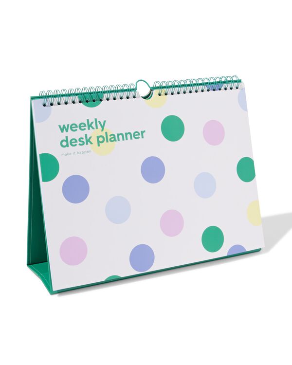 bureau weekplanner met spiraal en standaard 21x28 - 14170180 - HEMA