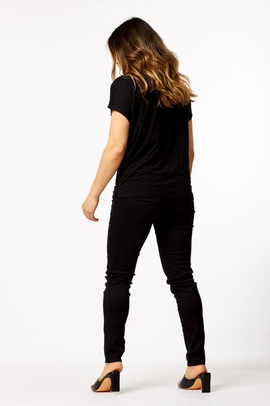 Damen-T-Shirt schwarz S - 36240351 - HEMA