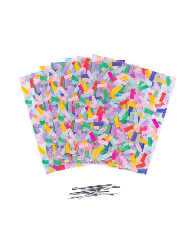 Regenbogen-Konfetti Partyhüte 6 Stück – Bunte Papierhüte Mit Gummiband