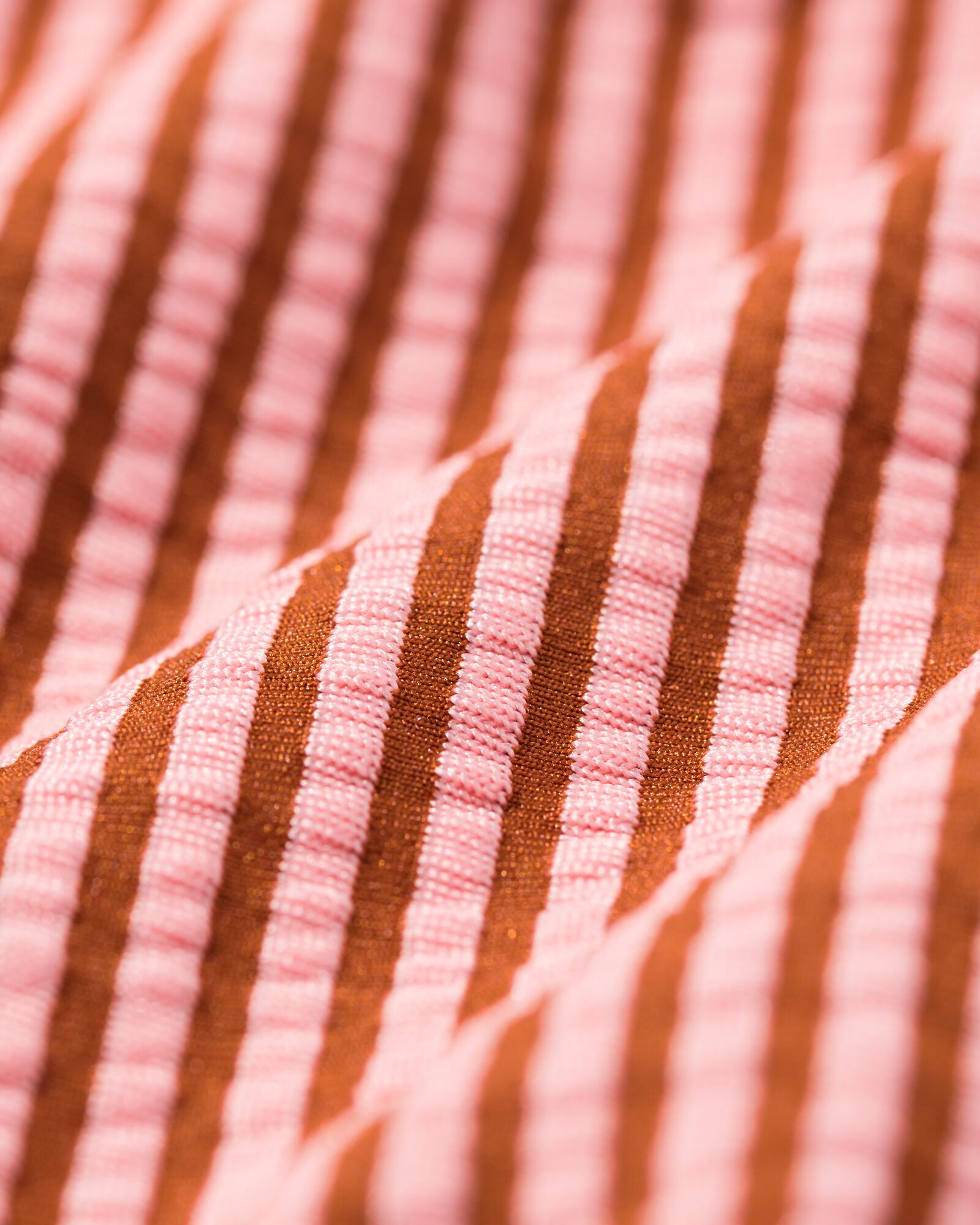 kinderbikini seersucker strepen donkerroze donkerroze - 22260180DARKPINK - HEMA