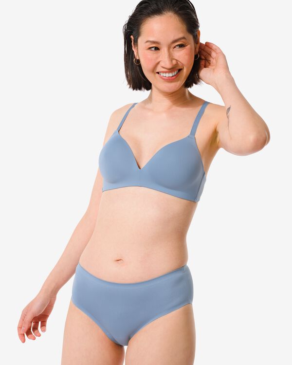 Damen-Hipster, Second Skin, Mikrofaser blau blau - 1000031529 - HEMA