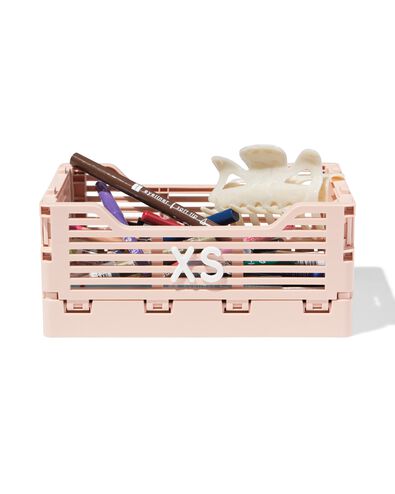 caisse pliable recycl&eacute;e XS rose rose p&acirc;le XS  13 x 18 x 8 - 39821197 - HEMA