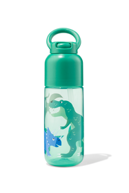 Trinkflasche mit Trinkhalm, Dinosaurier, 300 ml - 80650077 - HEMA